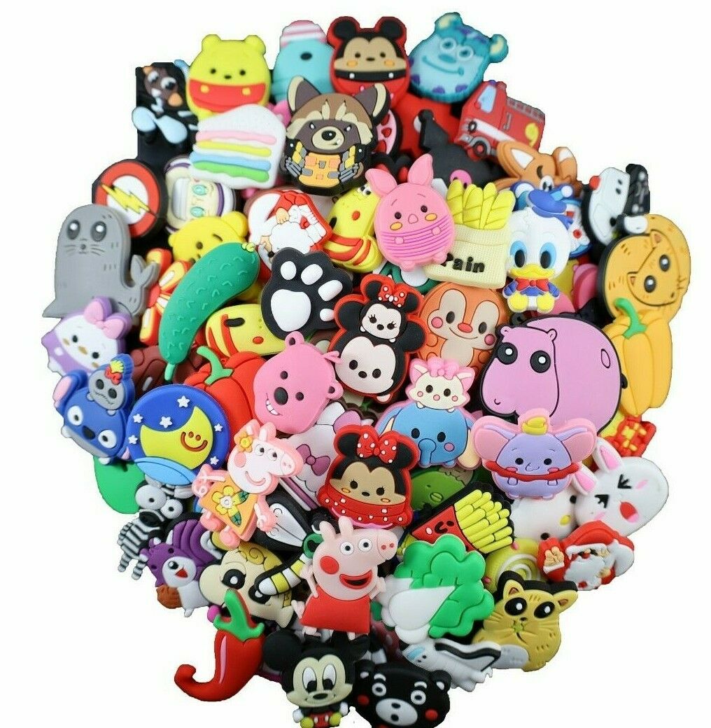 100 pc Random Shoe Charms FOR Croc & Bracelet & shoe Wristband RANDOM!