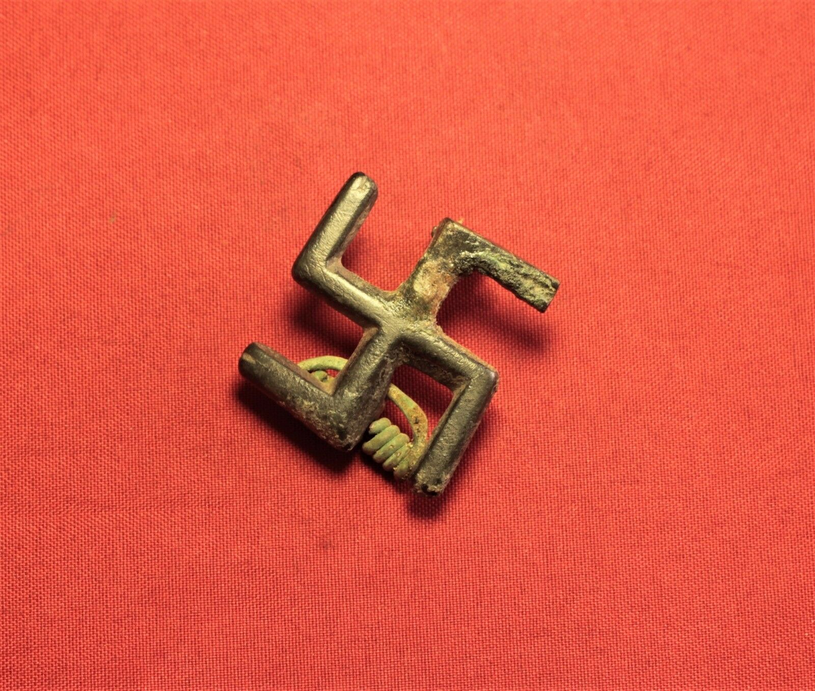 Ancient Roman Bronze Fibula or Brooch, Rare Type!