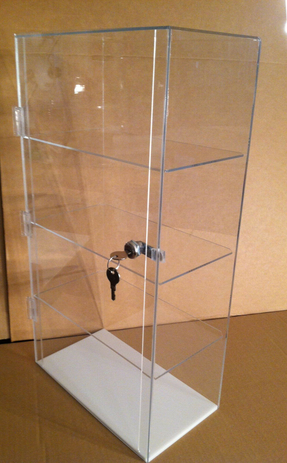 Acrylic Counter TOP Display Case 12 x 7 x 22.5 Locking (different shelf spacing)