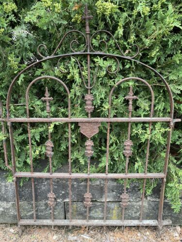 Large Antique Wrought Iron Steel Garden Fence Gate Architecture