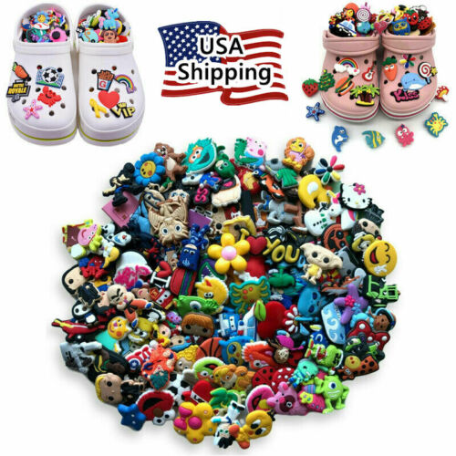 50 Pcs Mixed Random Shoe Charms Fit Crocs Bracelet For Kids Cute Party Gifts US